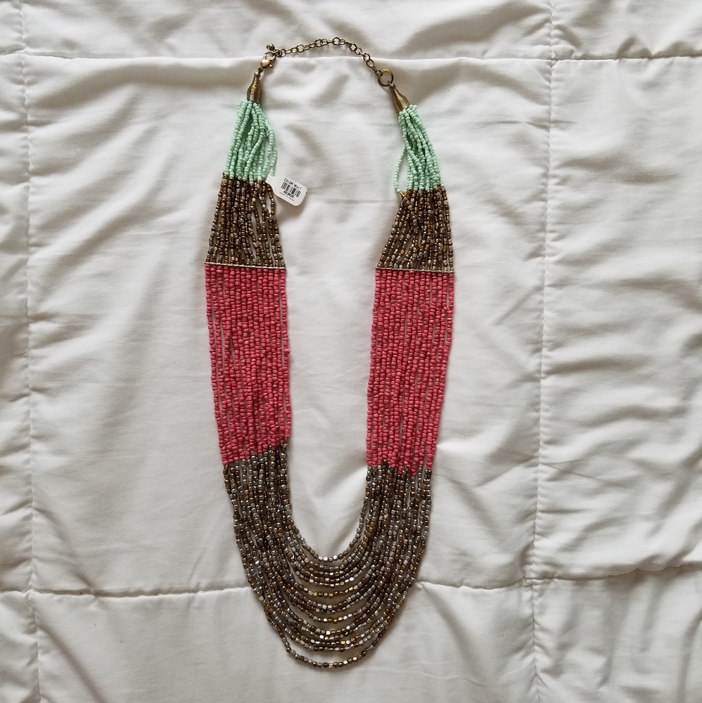 francesca's Beaded Statement Fashion Necklace